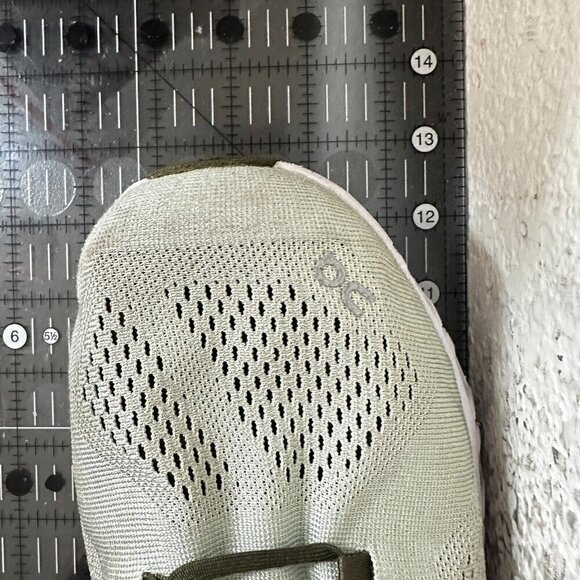 On Cloud X Swiss Engineering Men Size 12.5 Aloe White Green Running Shoes